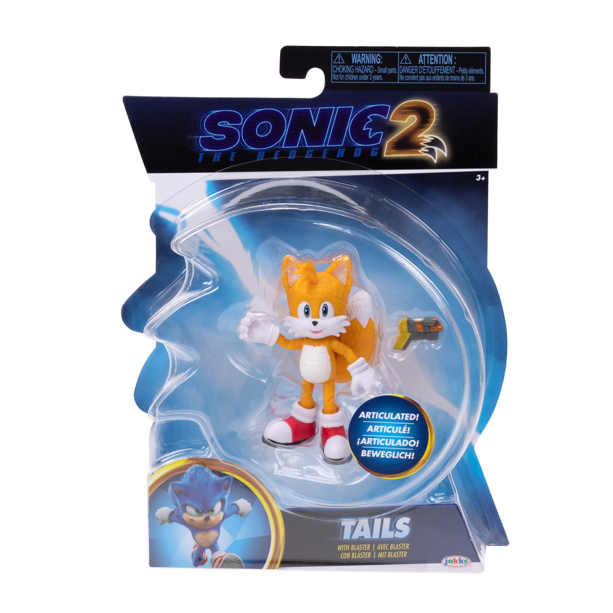 Sonic the Hedgehog 2 Tails w Blaster 10cm Figure