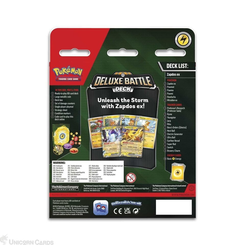 Pokemon TCG: Zapdos EX Deluxe Battle Deck