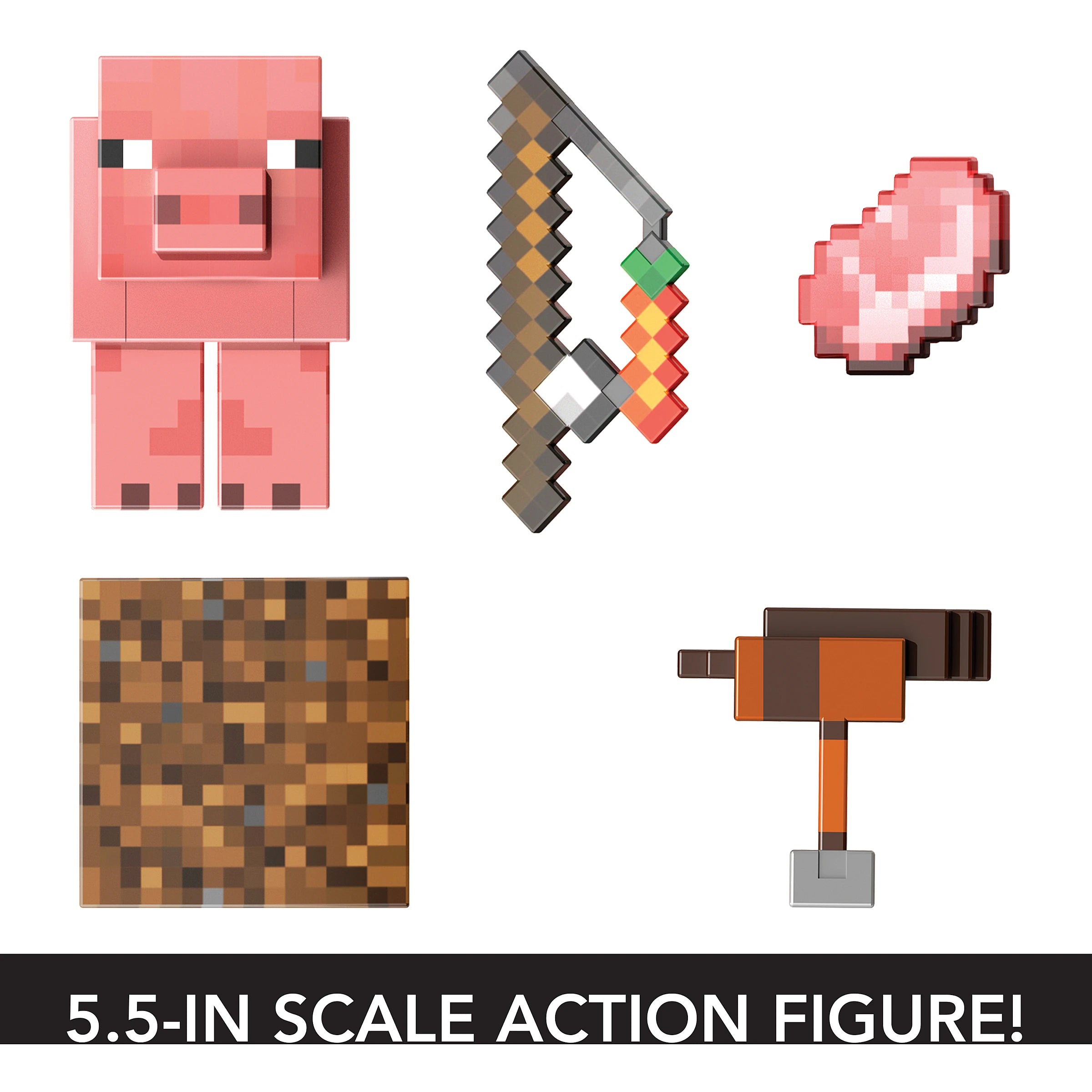 Minecraft Diamond Level Pig Action Figure