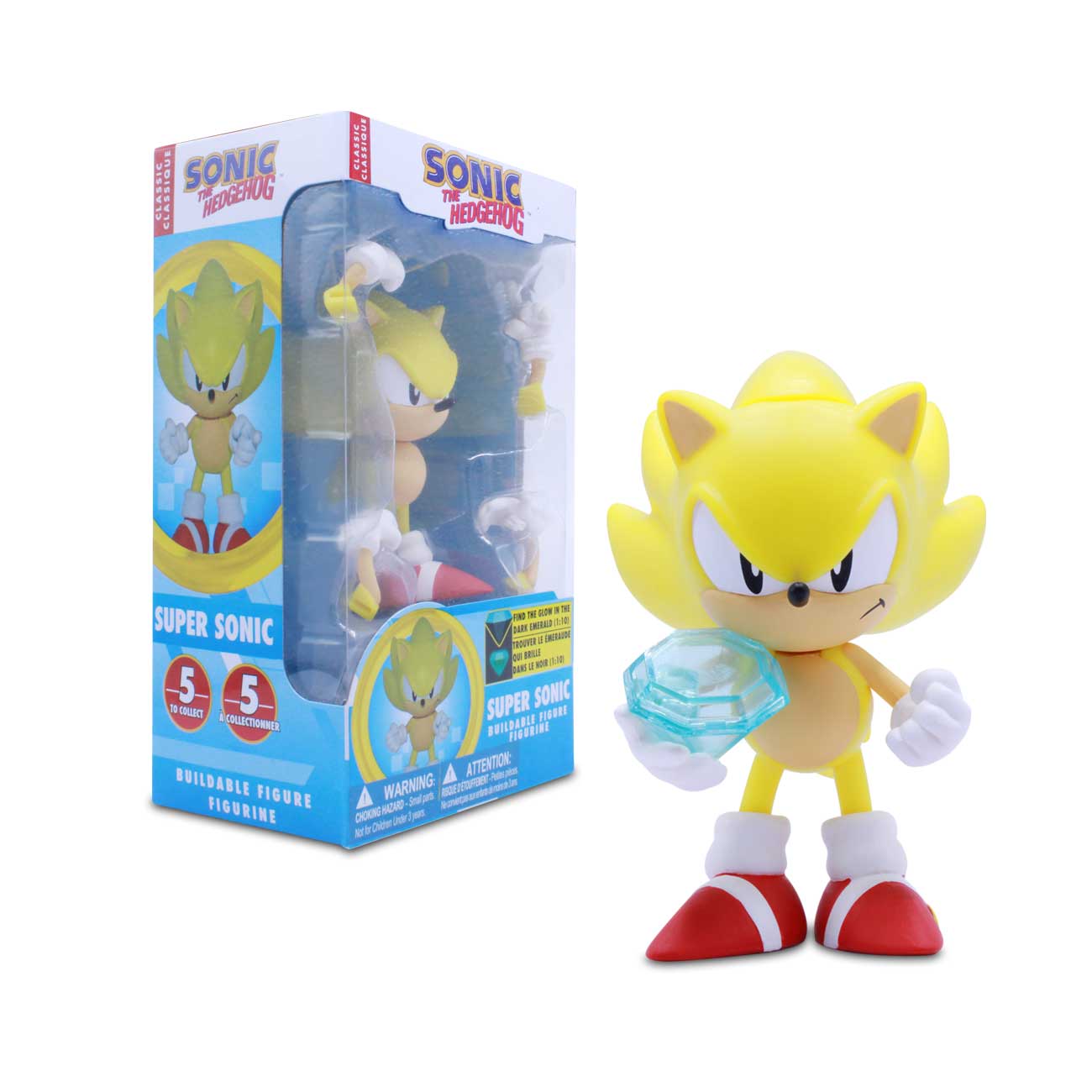 Sonic the Hedgehog 4" Buildable Figure: Super Sonic w/ Emerald (Series 2)