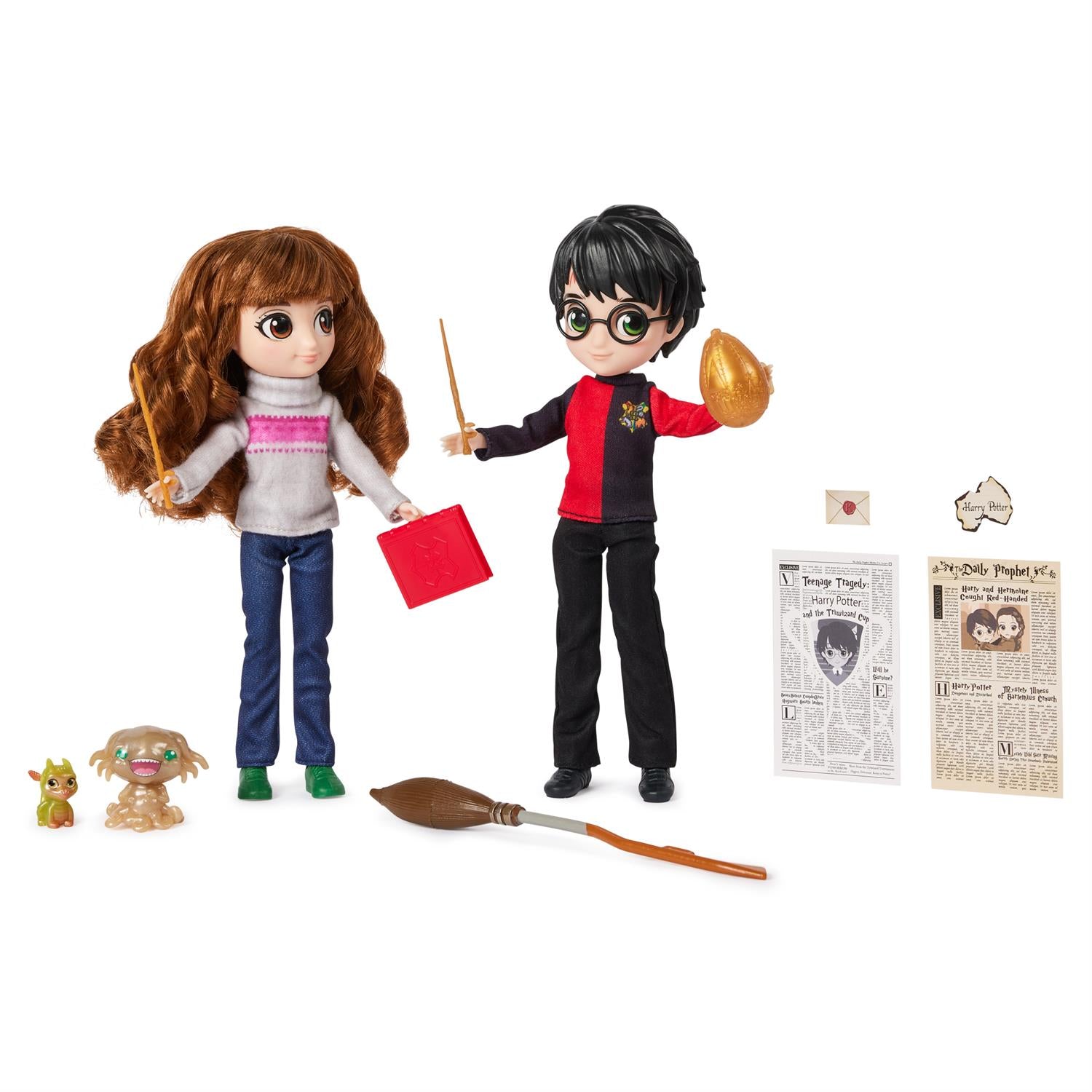 Wizarding World Harry Potter 8 Inch Harry & Hermione Dolls Gift Set