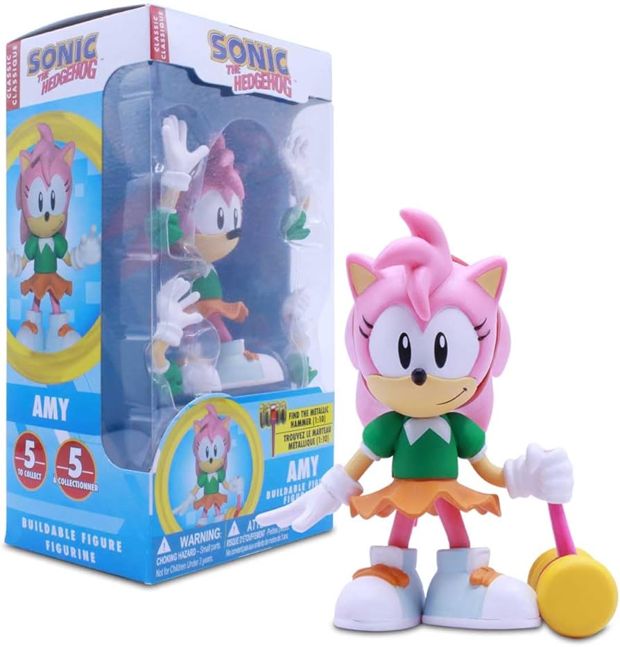 Sonic the Hedgehog 4" Buildable Figure: Amy w/ Hammer (Series 2)