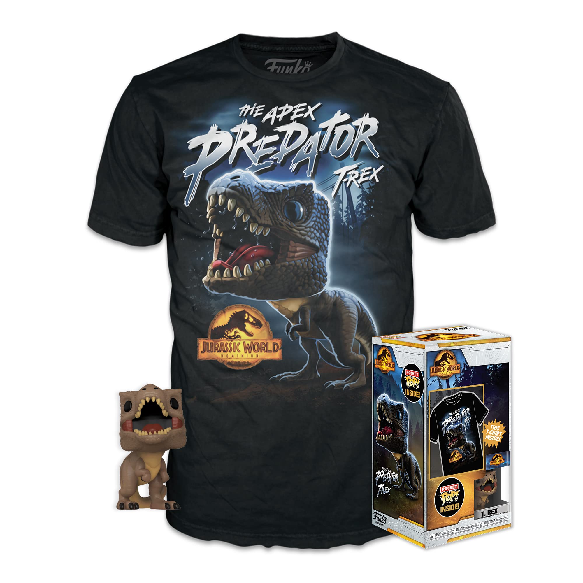 Jurassic World Dominion T-Rex Funko Pocket Pop! & Tee - Size Child XL