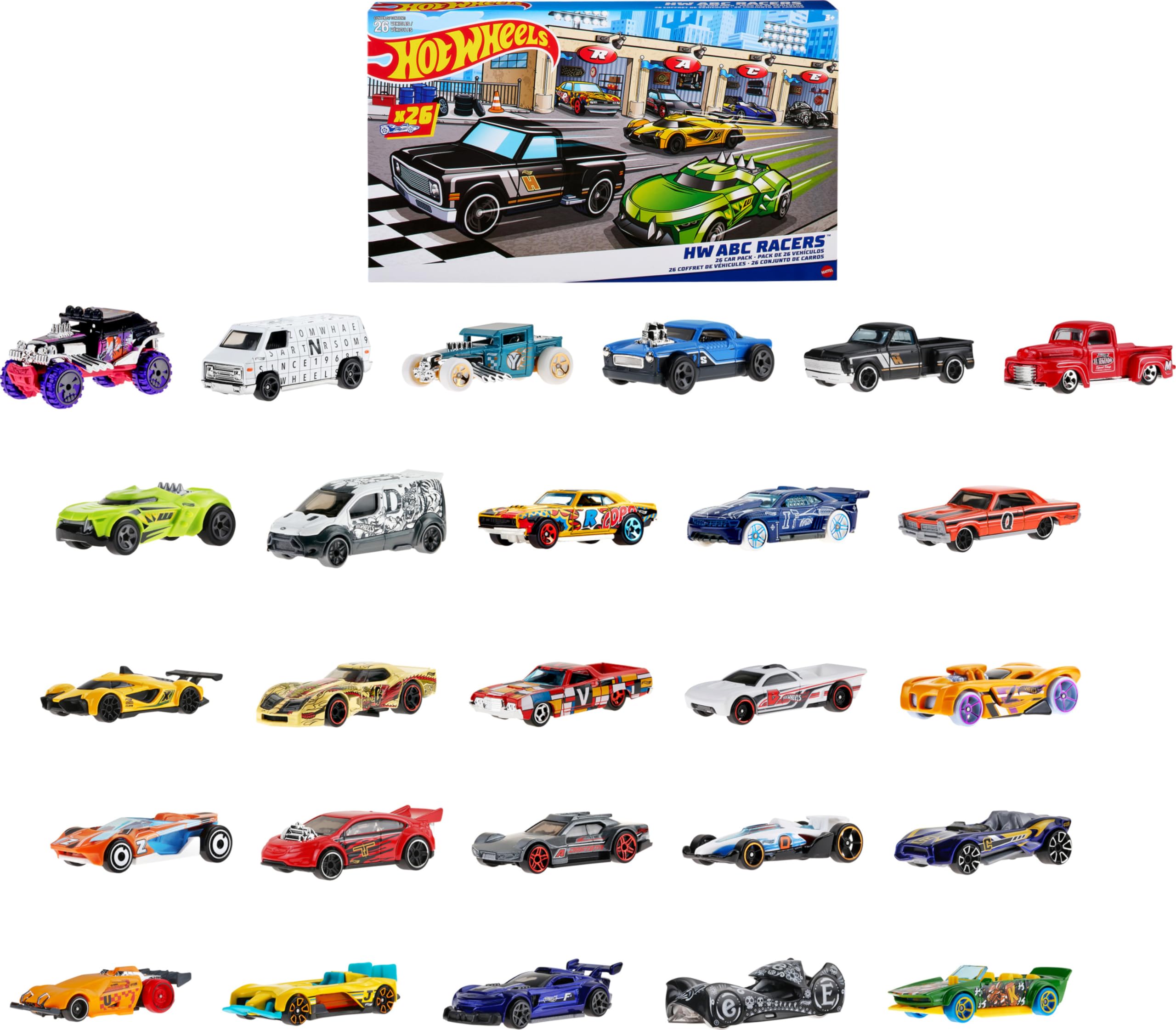 Hot Wheels ABC Racers 26 Car Pack