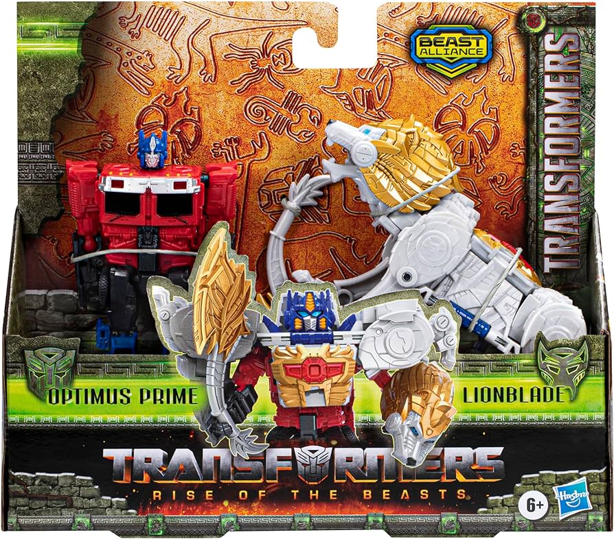 Transformers Rise of the Beasts: Optimus Prime & Lionblade Figure 2-Pack