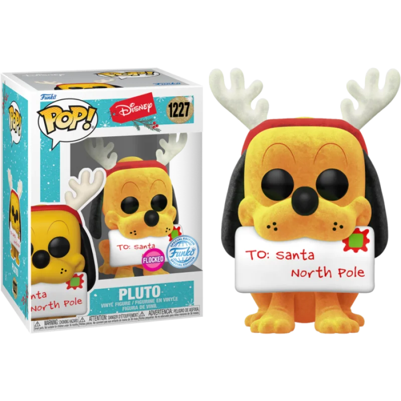 Disney: Holiday Pluto (Flocked) Funko POP! Vinyl