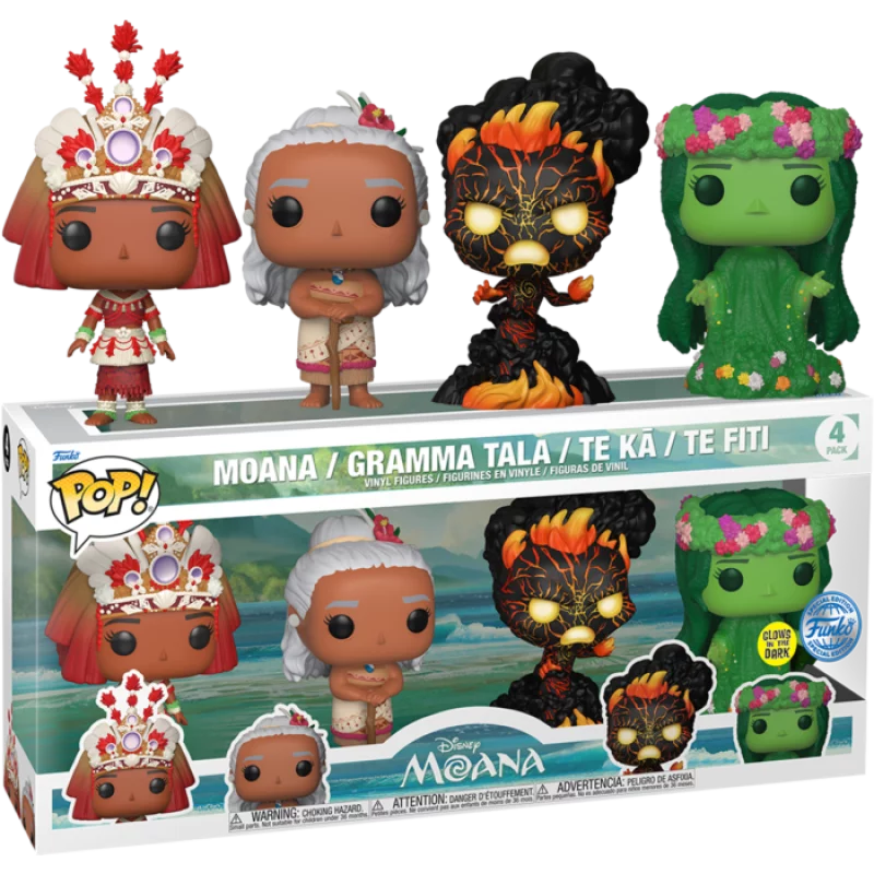 Moana Funko POP! Vinyl 4 Pack (Glow in the Dark)