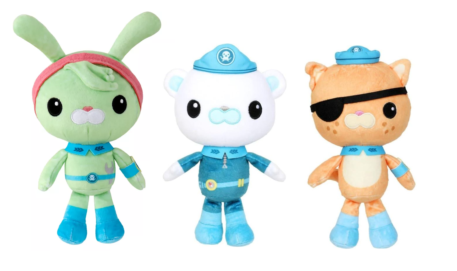 Octonauts Above & Beyond: Tweak, Kwazii & Captain Barnacles 20cm Plush Bundle