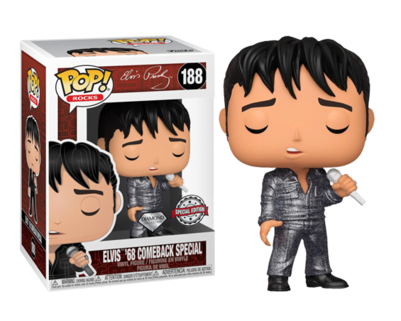 Rocks: Elvis Presley '68 Comeback Special (Diamond Glitter) Funko POP! Vinyl