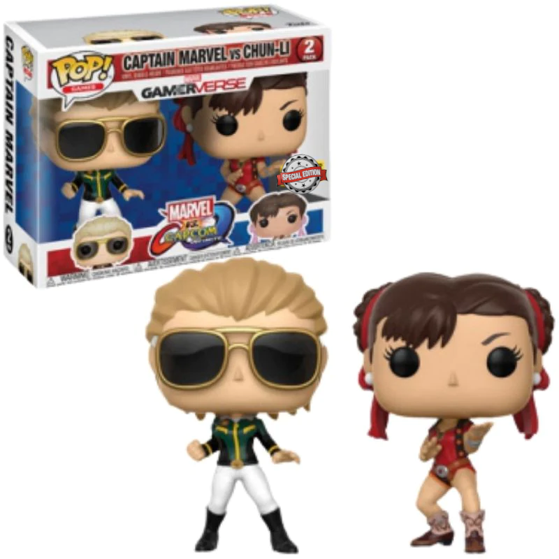 Gamerverse: Captain Marvel VS Chun-Li Funko POP! Vinyl 2-Pack