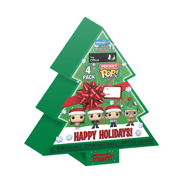 The Office Christmas Tree Holiday Box Funko Pocket POP! 4-Pack