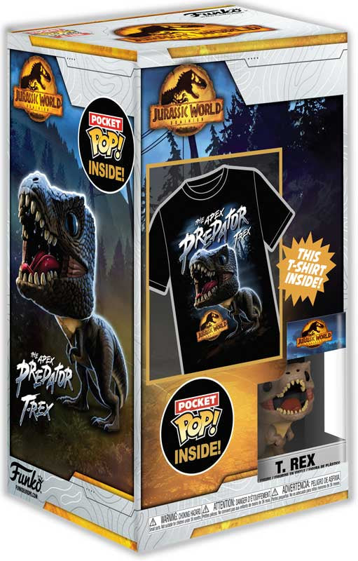 Jurassic World Dominion T-Rex Funko Pocket Pop! & Tee - Size Child XL