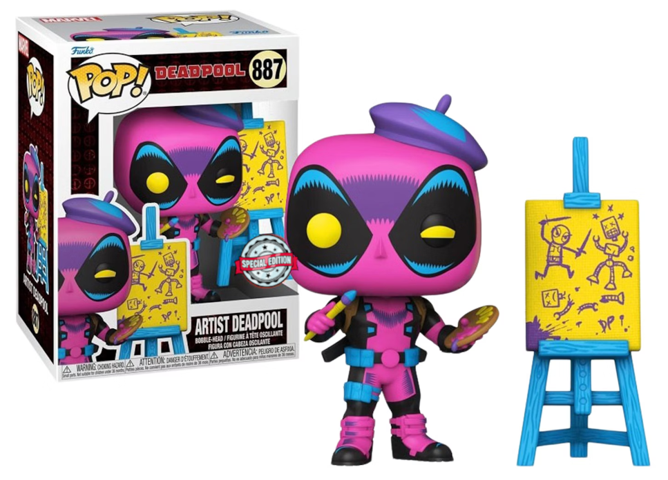 Marvel Deadpool: Artist Deadpool (Black Light) Funko POP! Vinyl