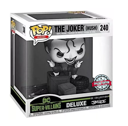 DC Jim Lee Collection: The Joker (Hush) Black & White Deluxe Funko POP! Vinyl