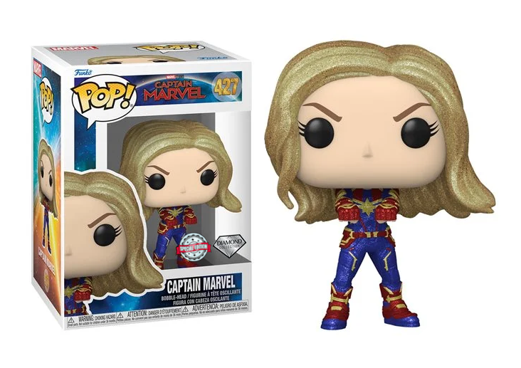 Captain Marvel Diamond Glitter Funko POP! Vinyl