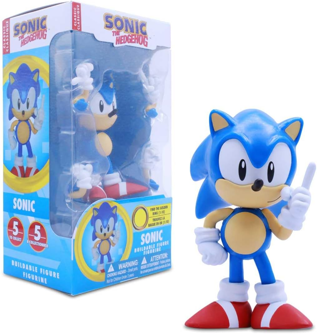 Sonic the Hedgehog 4" Buildable Figure: Sonic w/ Ring (Series 2)