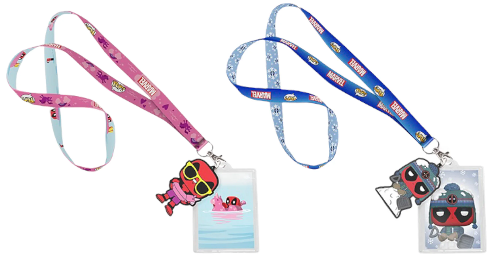 Funko Deadpool Lanyard 2-Pack - Snow Day Deadpool + Lazy River Deadpool