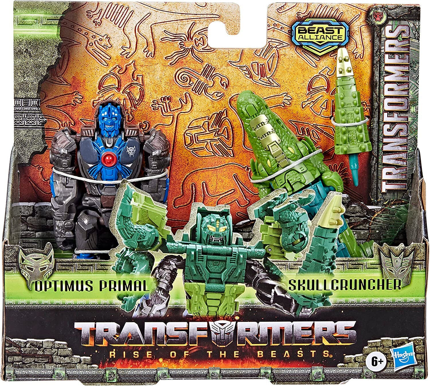 Transformers Rise of the Beasts: Optimus Primal & Skullcruncher Figure 2-Pack