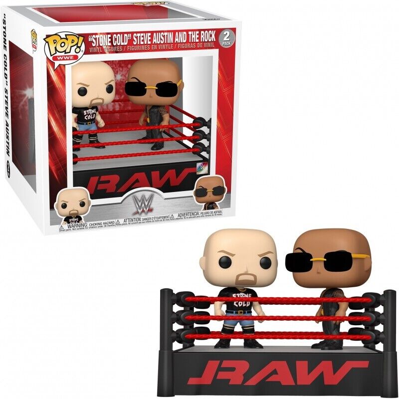 WWE: Dwayne 'The Rock' Johnson VS 'Stone Cold' Steve Austin Funko POP! Moment